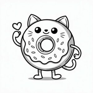 donut coloring sheet