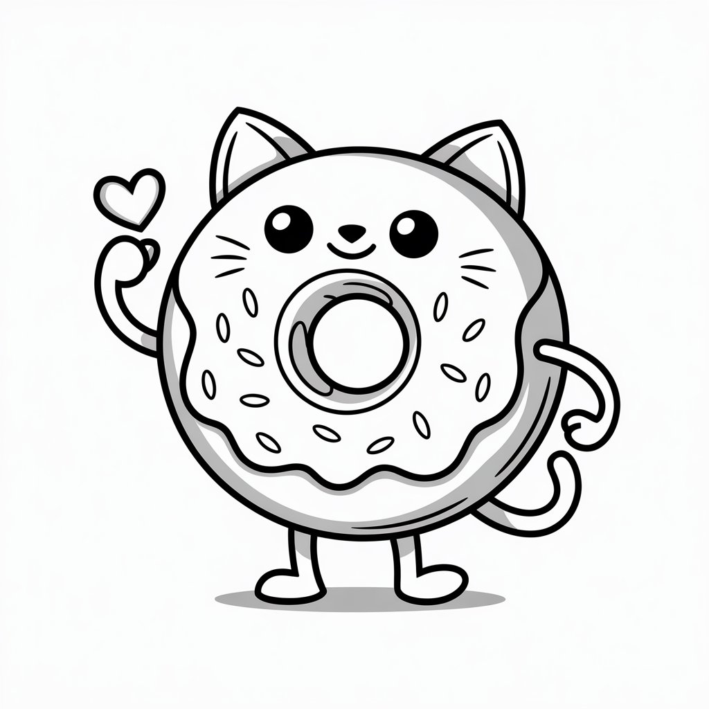 donut coloring sheet