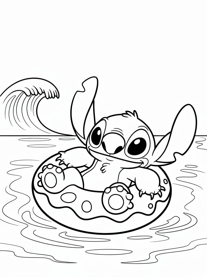 disney stitch coloring sheets