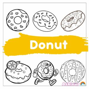 Donut Coloring Page