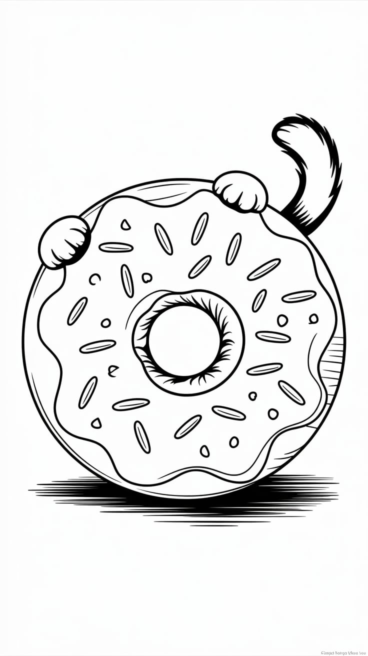 doughnut coloring sheets