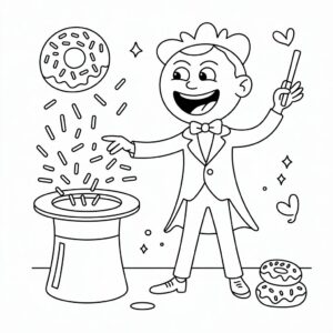 doughnut coloring pages