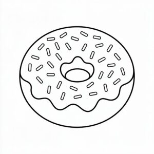 cute doughnut coloring pages