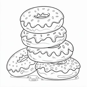coloring pages donut