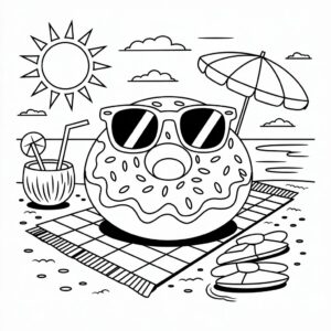 coloring pages of doughnuts