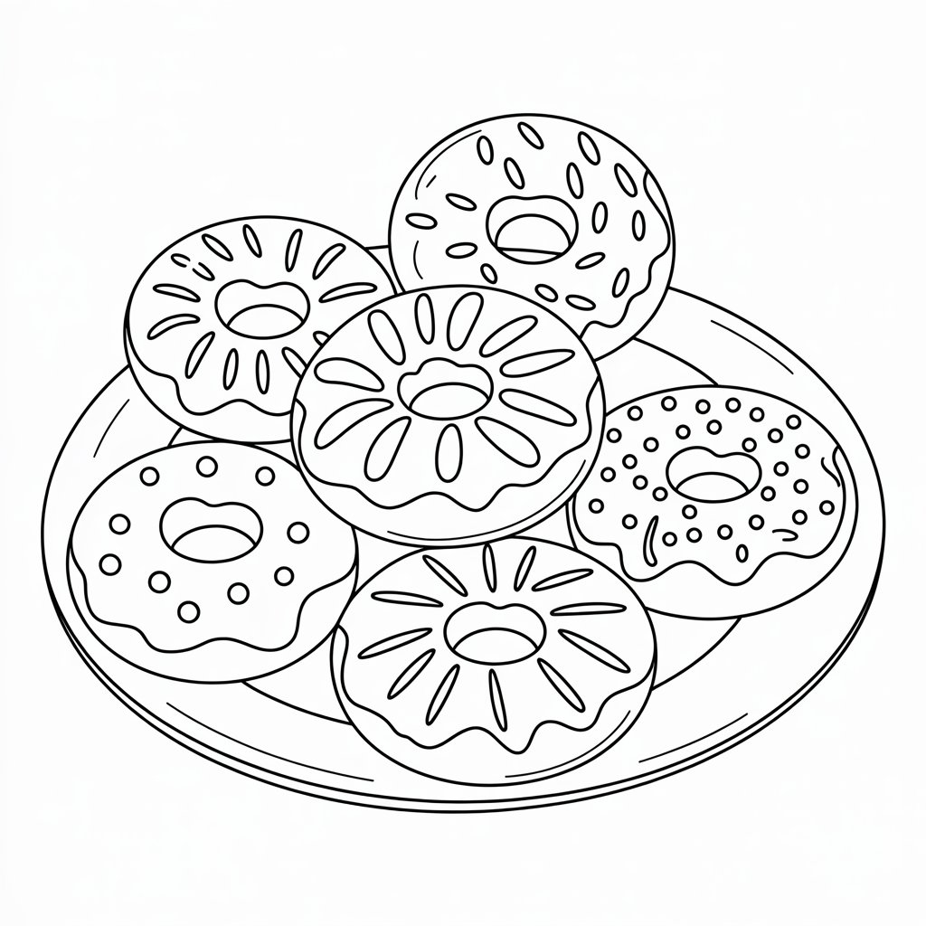 donut coloring sheets