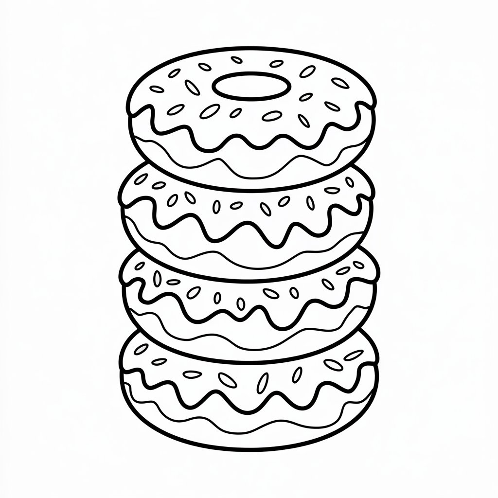 coloring pages doughnut