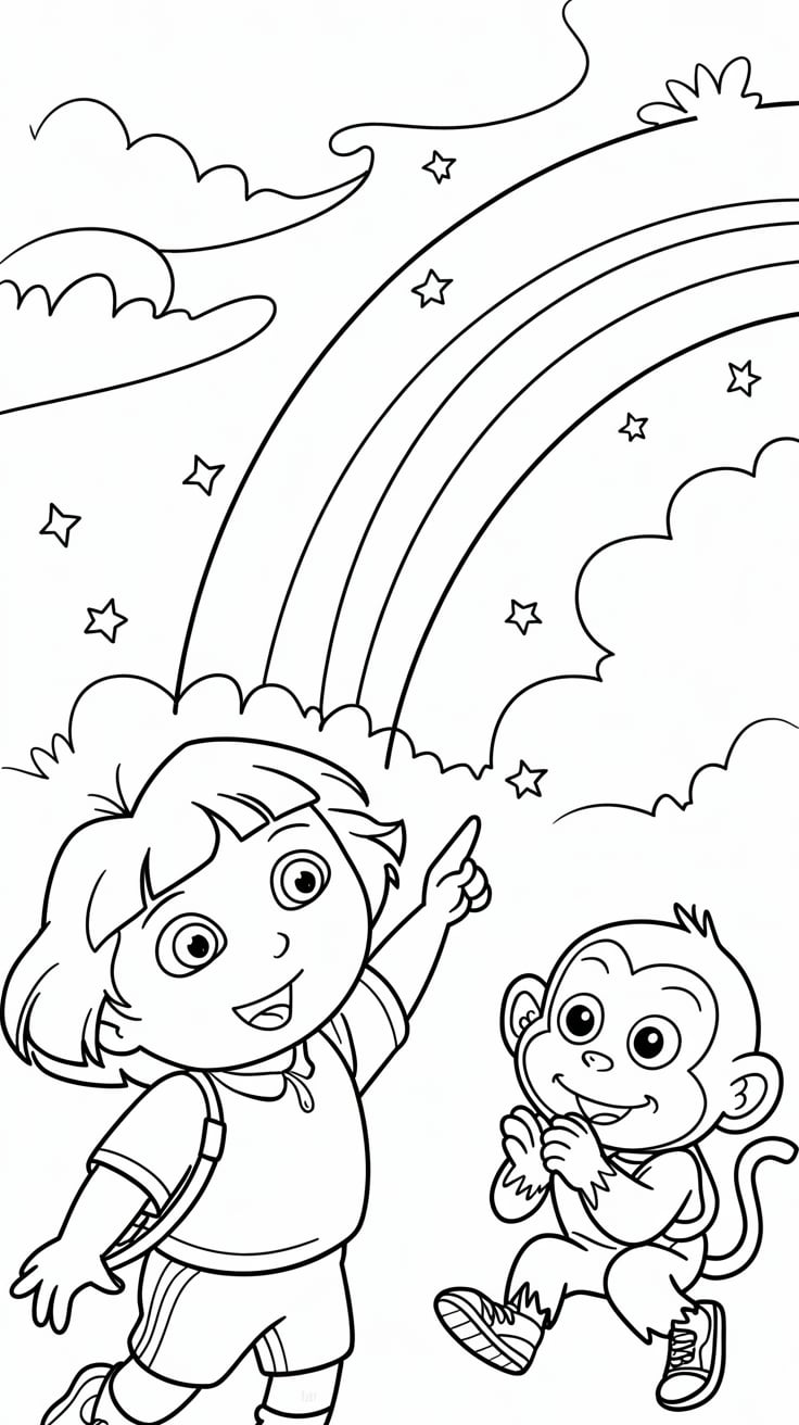 dora the explorer coloring book