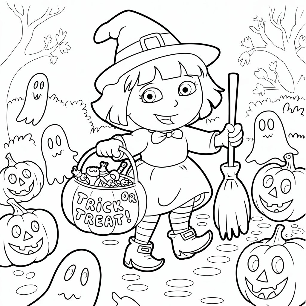 dora the explorer color pages