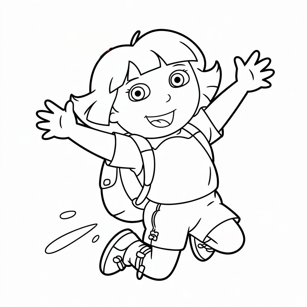 coloring sheets of dora