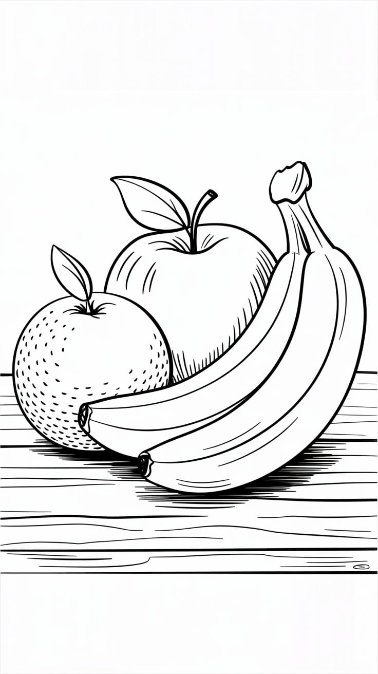 fruit coloring sheet