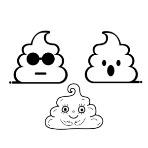 emoji poop coloring pages
