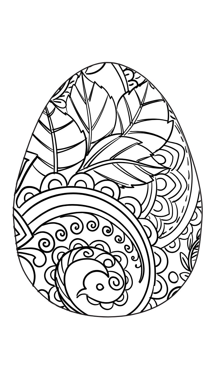 coloring pages of an egg
