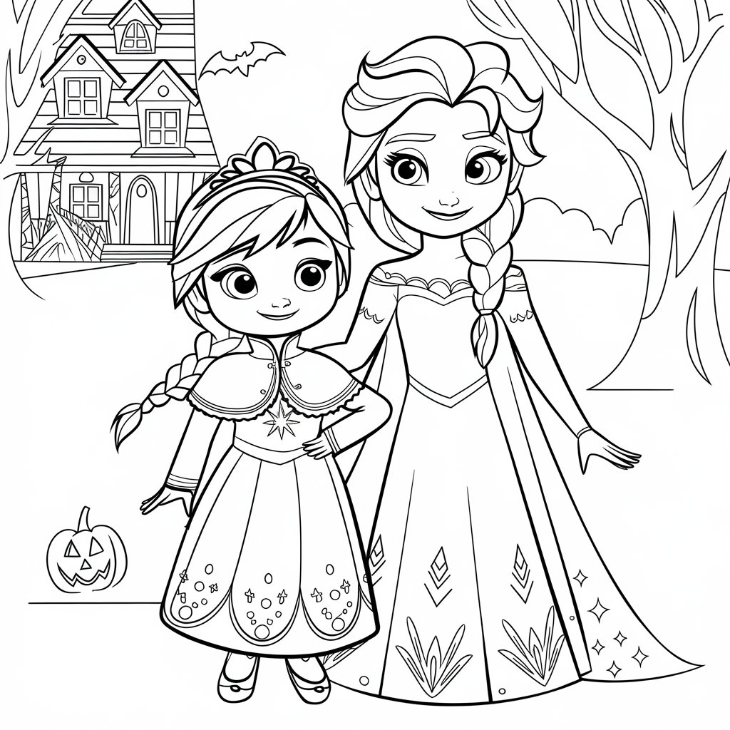 elsa and anna coloring sheets