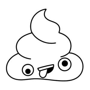 poop emoji coloring page