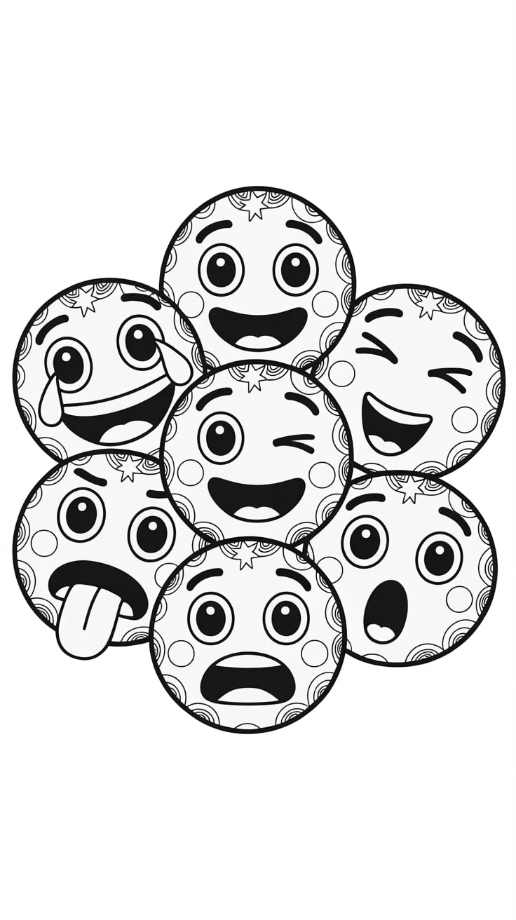 coloring pages of emojis