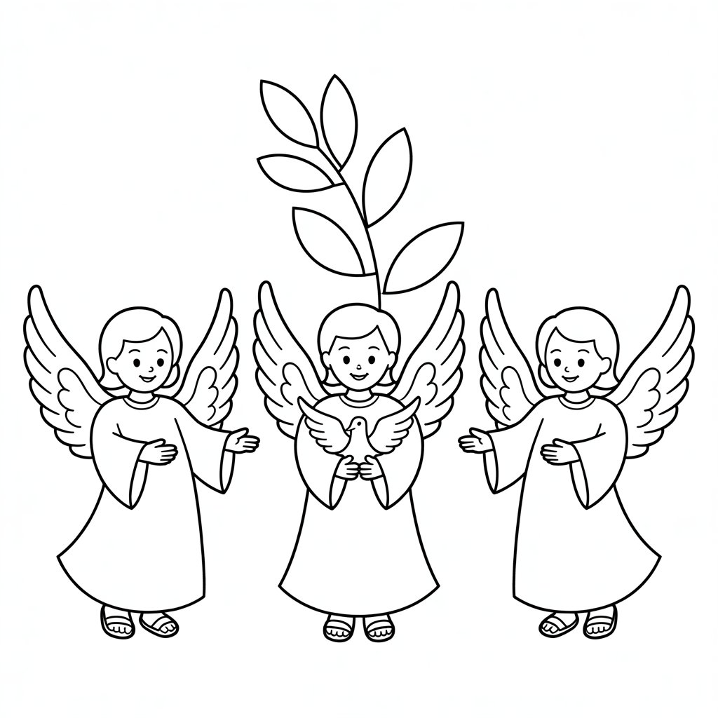 coloring pages of angels