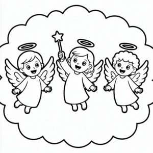 christmas angel coloring pages