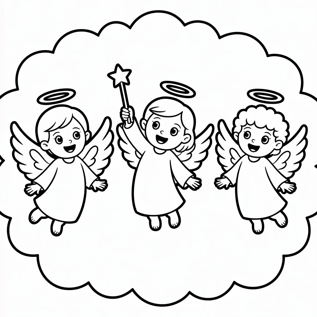 christmas angel coloring pages