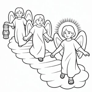 coloring page angel