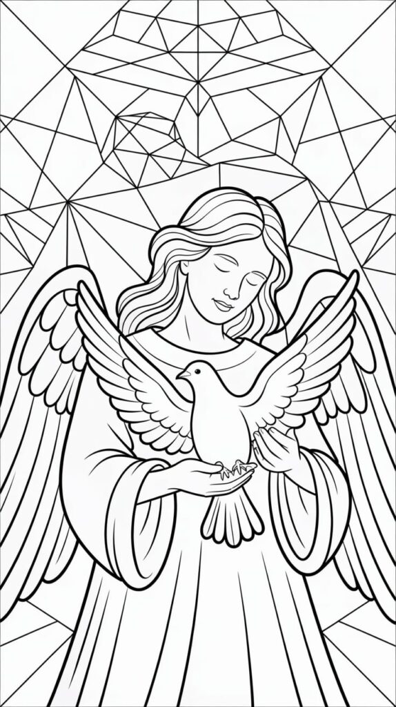 beautiful angel coloring pages