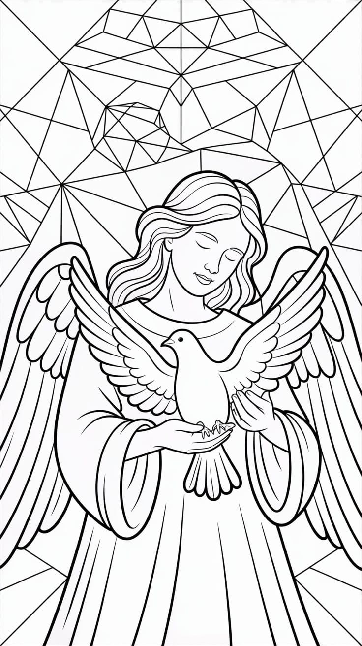 beautiful angel coloring pages