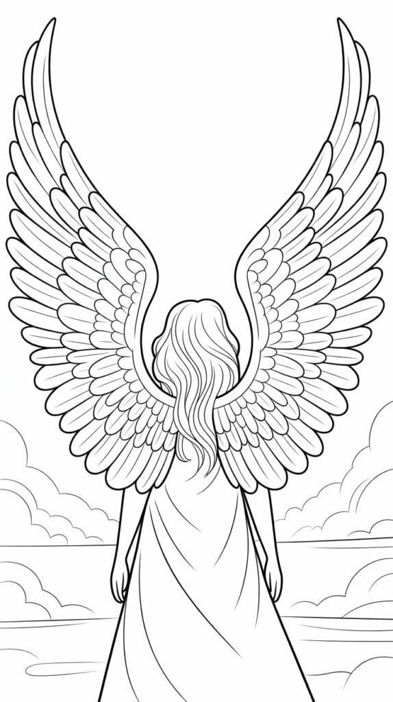 angel printable coloring pages