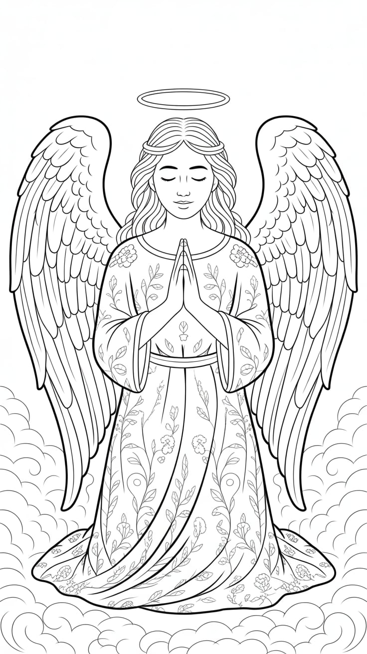 angel coloring pages for christmas