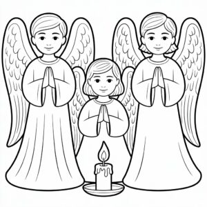 angel color pages