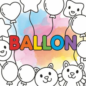 Toddler Balloons Coloring Page
