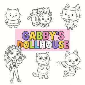 Gabby Dollhouse Coloring Pages