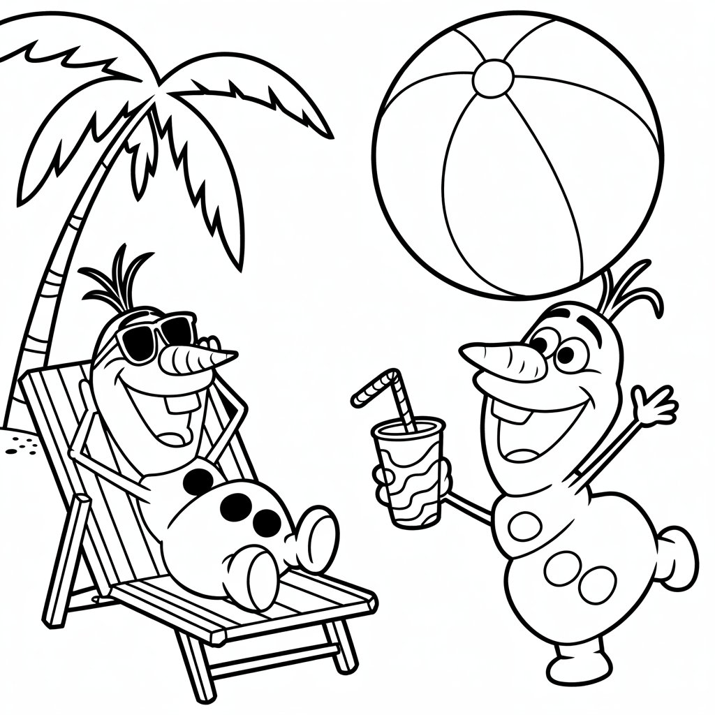 olaf from frozen coloring page