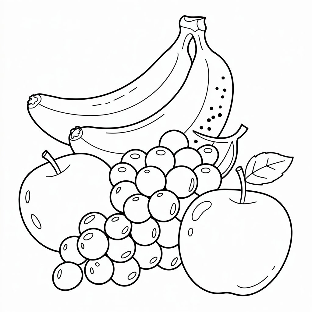 coloring pages fruit