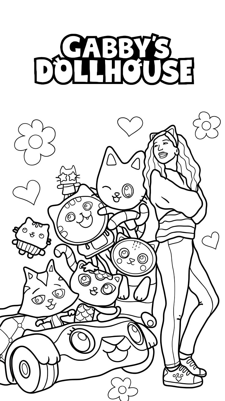gabby's dollhouse color sheets