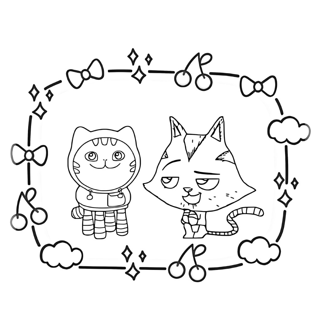 gabby doll house coloring pages