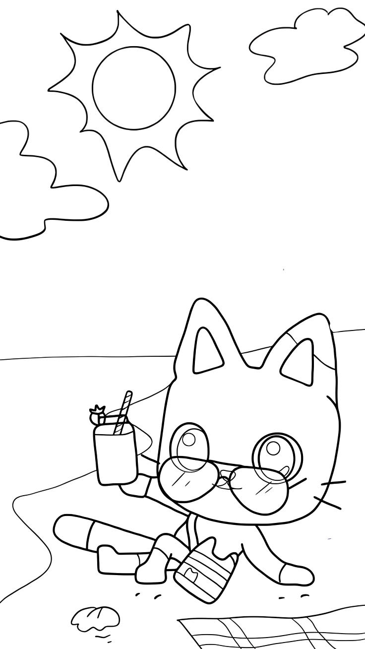 free gabby dollhouse coloring pages