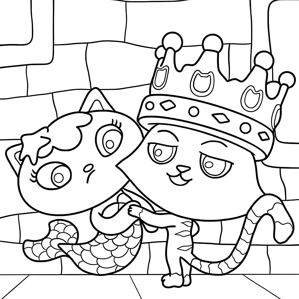 gabby cats coloring pages