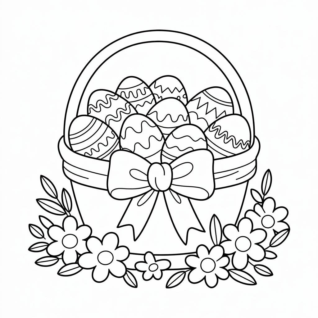 easter egg coloring page