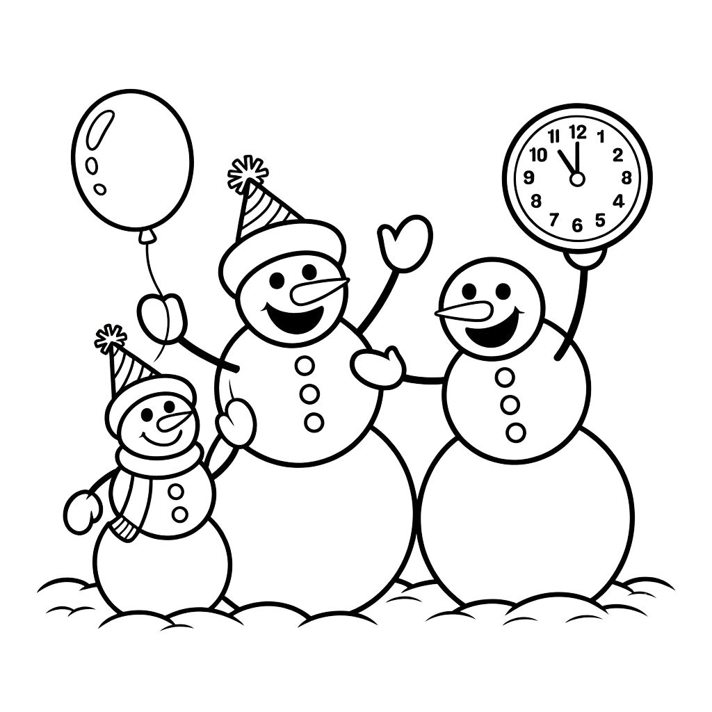 coloring pages of happy new year