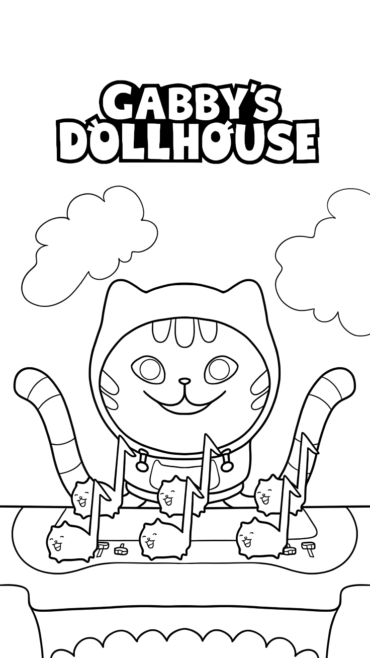 gabby dollhouse coloring pages printable