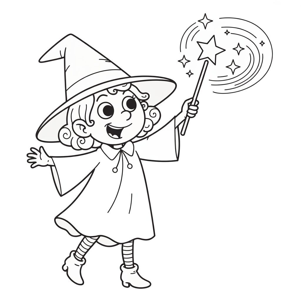 coloring pages halloween witch