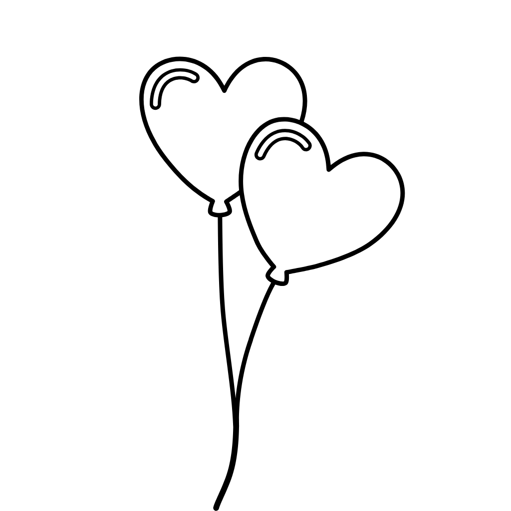 happy birthday balloons coloring pages
