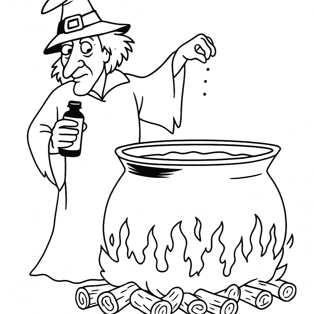 witch coloring pages