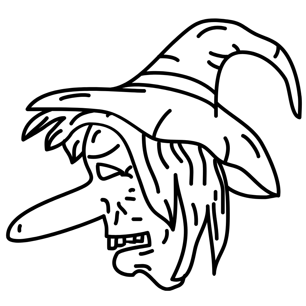 witch coloring sheet