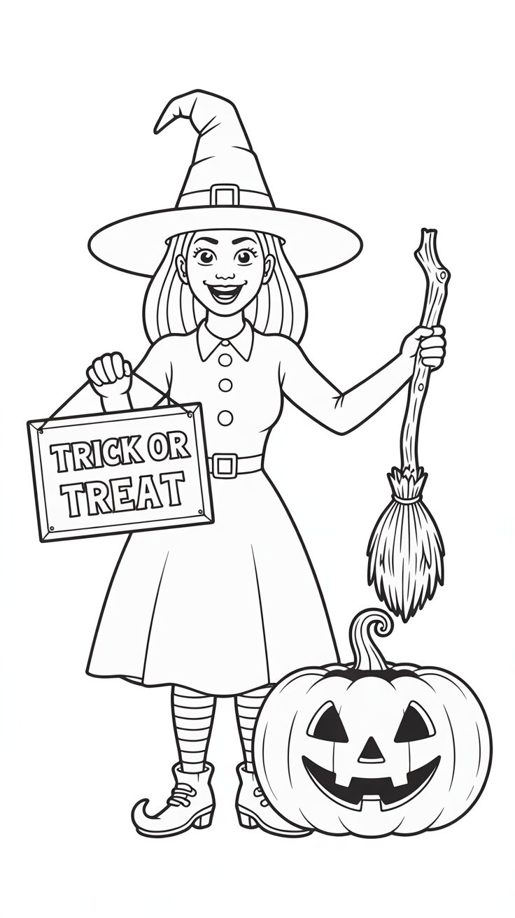 witch coloring pages printable