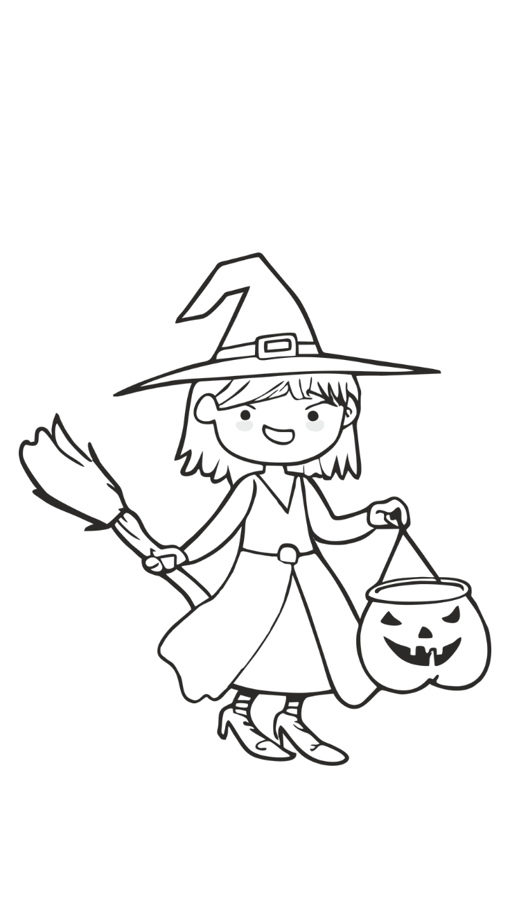 witch printable coloring pages