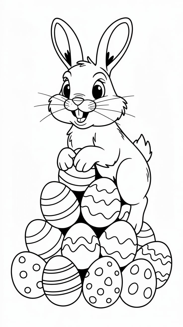 easter bunny coloring page