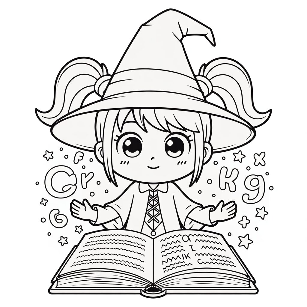 witches coloring page