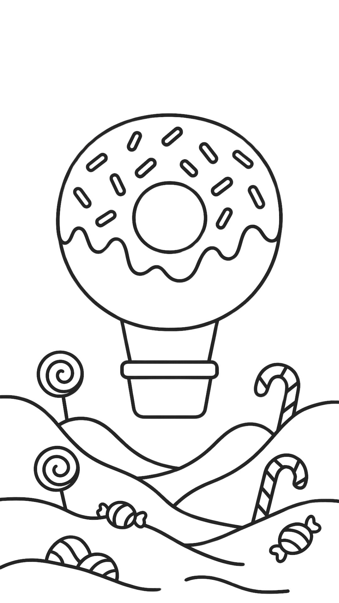 hot air balloon color page