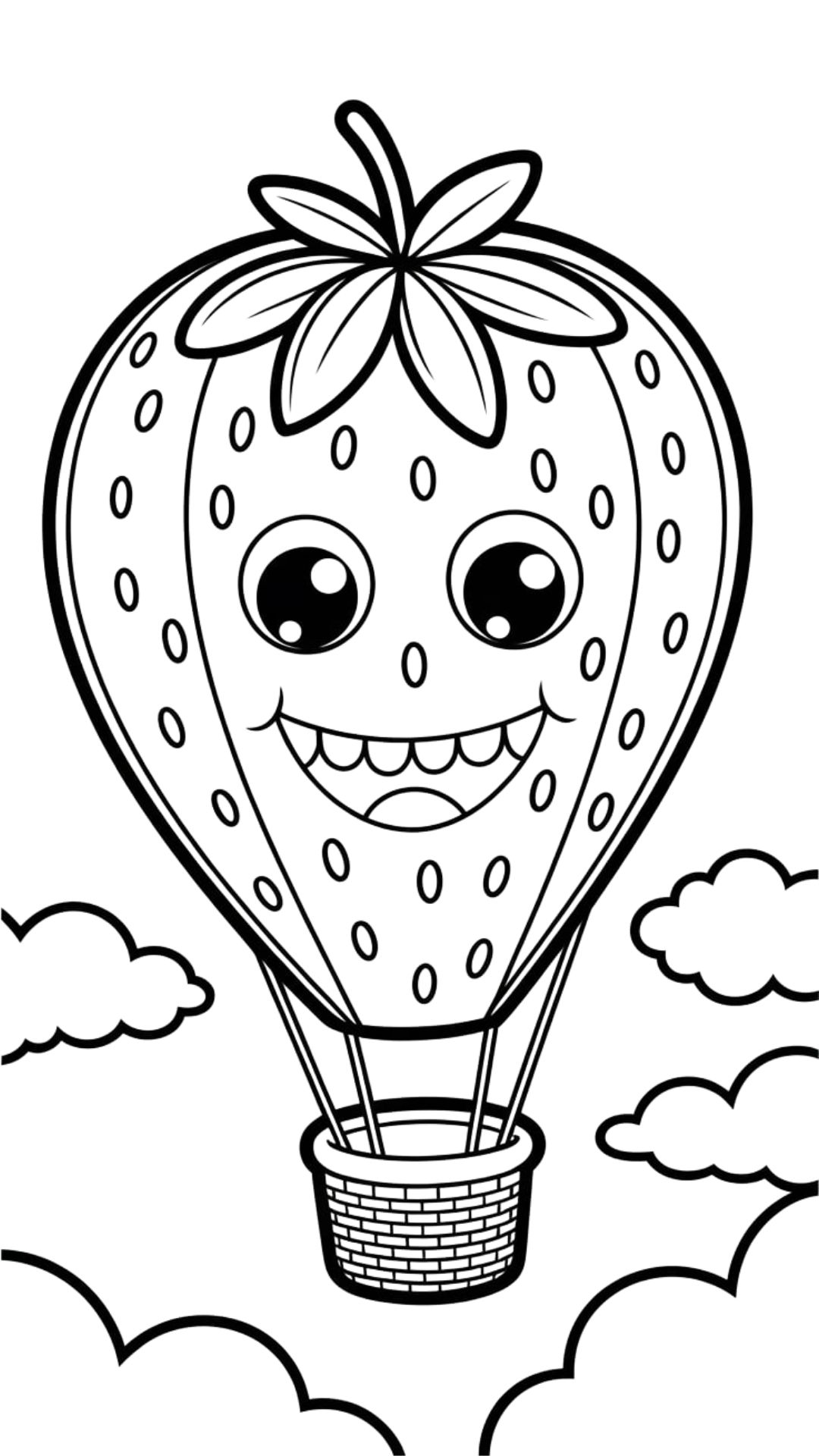 hot air balloon color sheet